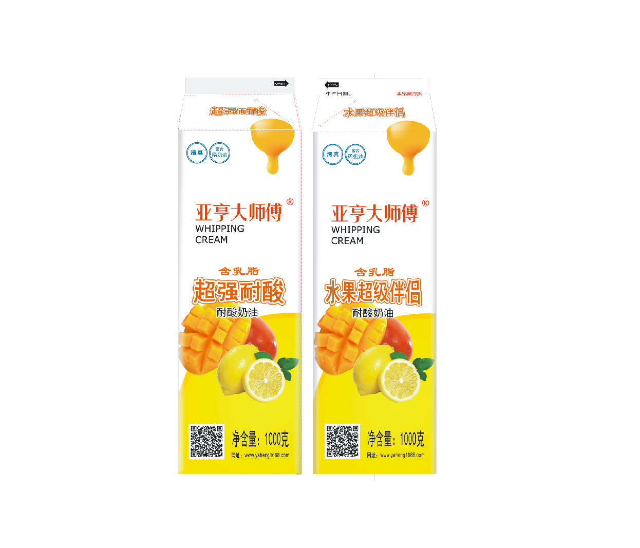 亚亨大师傅抗酸含乳脂植脂奶油